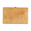Beige Velvet Calf Leather Clutch Evening Women Purse Bag
