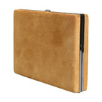 Dolce & Gabbana Beige Velvet Calf Leather Clutch Evening Women Purse Bag