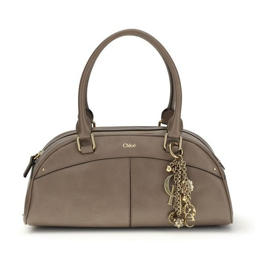 Chloé Gray Calf Leather Bos Taurus Handbag