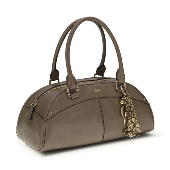 Chloé Gray Calf Leather Bos Taurus Handbag