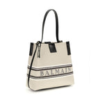 Balmain Beige Cotton Shoulder Bag