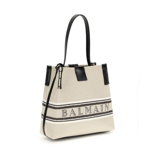 Balmain Beige Cotton Shoulder Bag