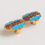 Dolce & Gabbana Gold Brass BOOM Cartoon Crystal Clip-On Women