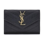 Saint Laurent Black Calf Leather Bos Taurus Wallet