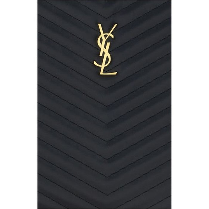 Saint Laurent Black Calf Leather Bos Taurus Clutch Bag