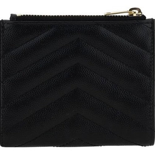 Saint Laurent Black Calf Leather Bos Taurus Wallet