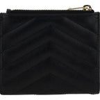Saint Laurent Black Calf Leather Bos Taurus Wallet