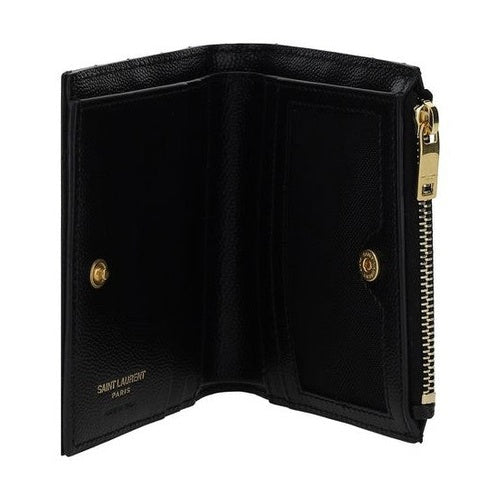 Saint Laurent Black Calf Leather Bos Taurus Wallet