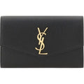 Saint Laurent Black Calf Leather Bos Taurus Wallet