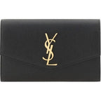 Saint Laurent Black Calf Leather Bos Taurus Wallet