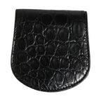 Dolce & Gabbana Black Exotic Skin Condom Case Holder Pocket Wallet