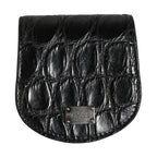 Dolce & Gabbana Black Exotic Skin Condom Case Holder Pocket Wallet