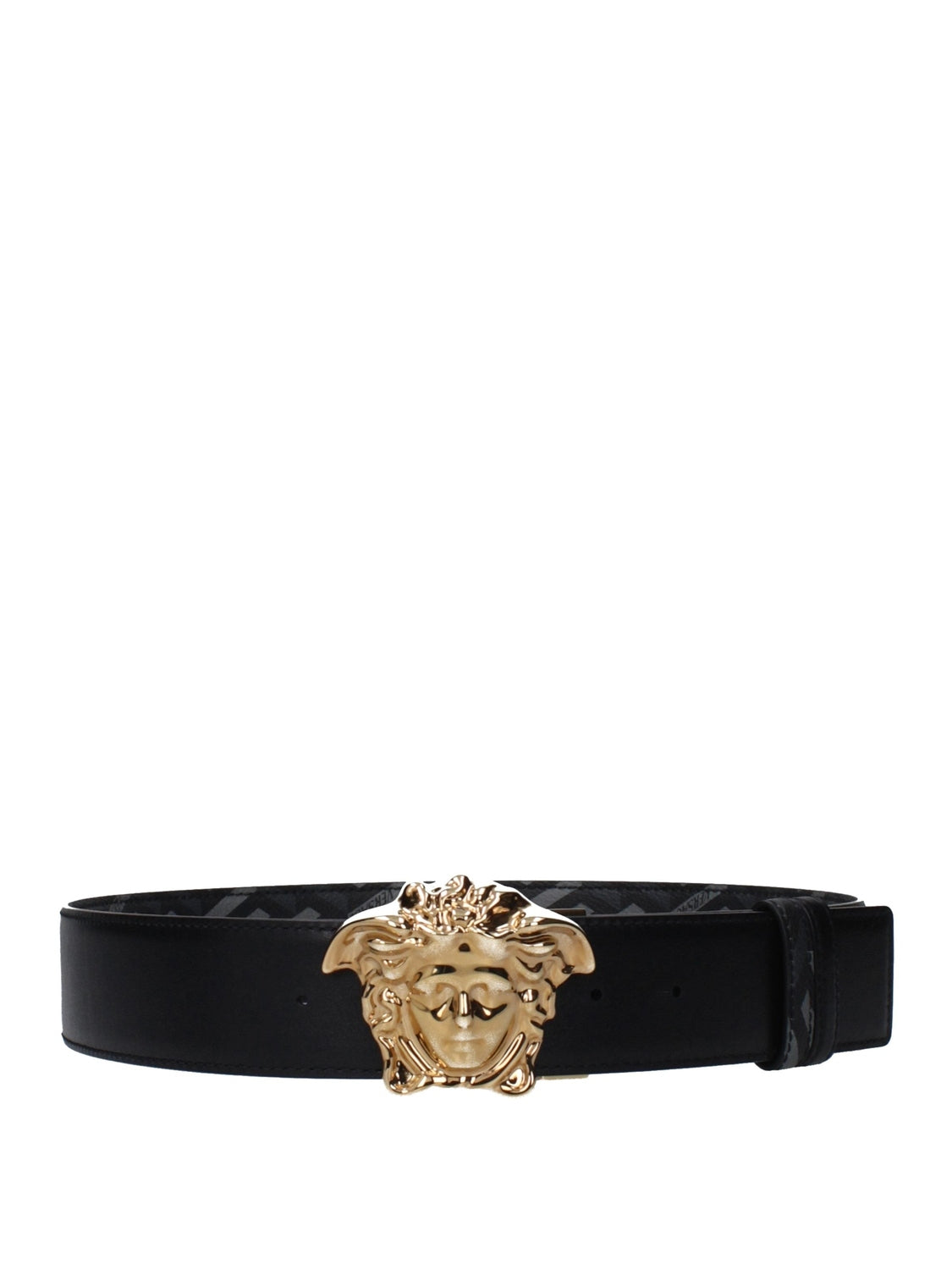 Versace Gray Polyester Regular Belt