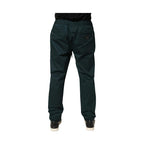 Dolce & Gabbana Green Cotton Skinny Men Jogger Trouser Pants