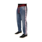 Dolce & Gabbana Blue Cotton Drawstring Straight Denim Jeans