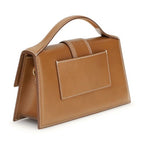Jacquemus Brown Calf Leather Bos Taurus Handbag