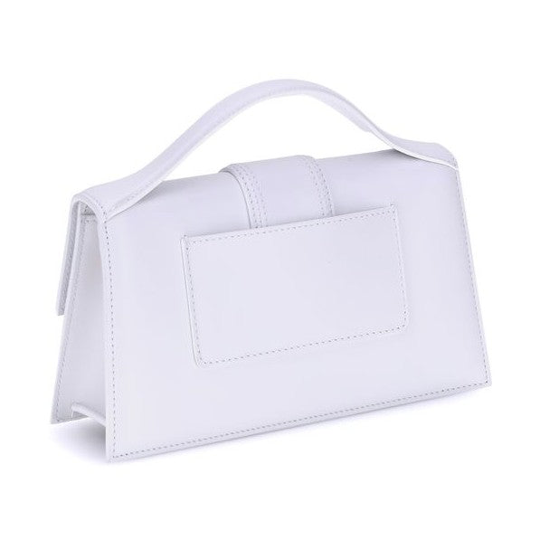 Jacquemus White Calf Leather Bos Taurus Handbag