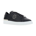 Philipp Plein Black Calf Leather Bos Taurus Low Top Sneakers