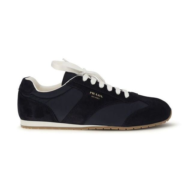 Prada Blue Calf Leather Bos Taurus Athletic Sneakers