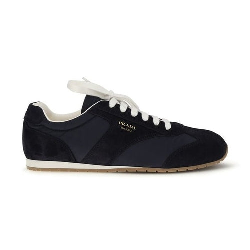 Prada Blue Calf Leather Bos Taurus Athletic Sneakers
