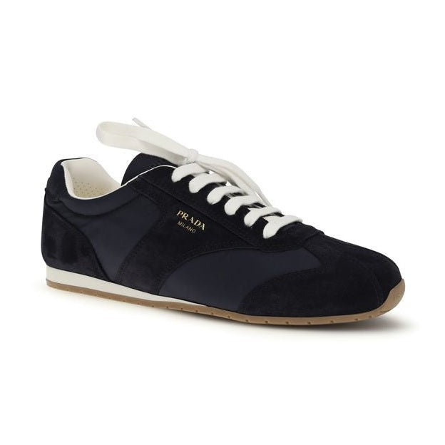 Prada Blue Calf Leather Bos Taurus Athletic Sneakers