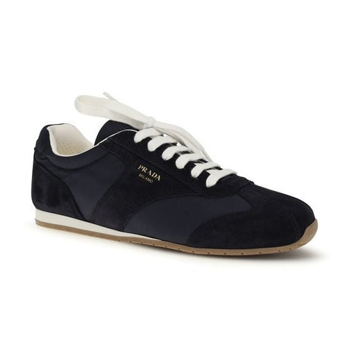 Prada Blue Calf Leather Bos Taurus Athletic Sneakers