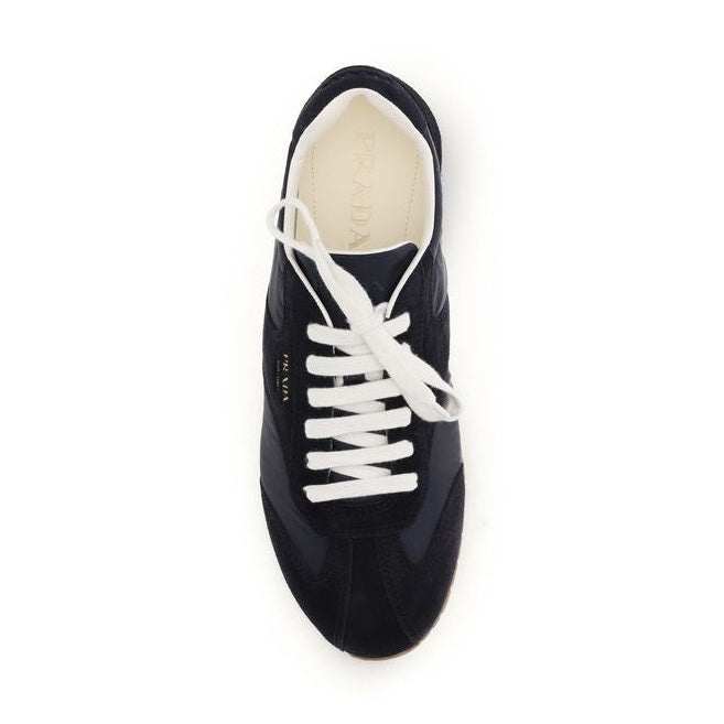 Prada Blue Calf Leather Bos Taurus Athletic Sneakers