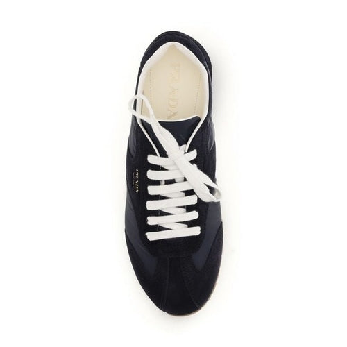 Prada Blue Calf Leather Bos Taurus Athletic Sneakers