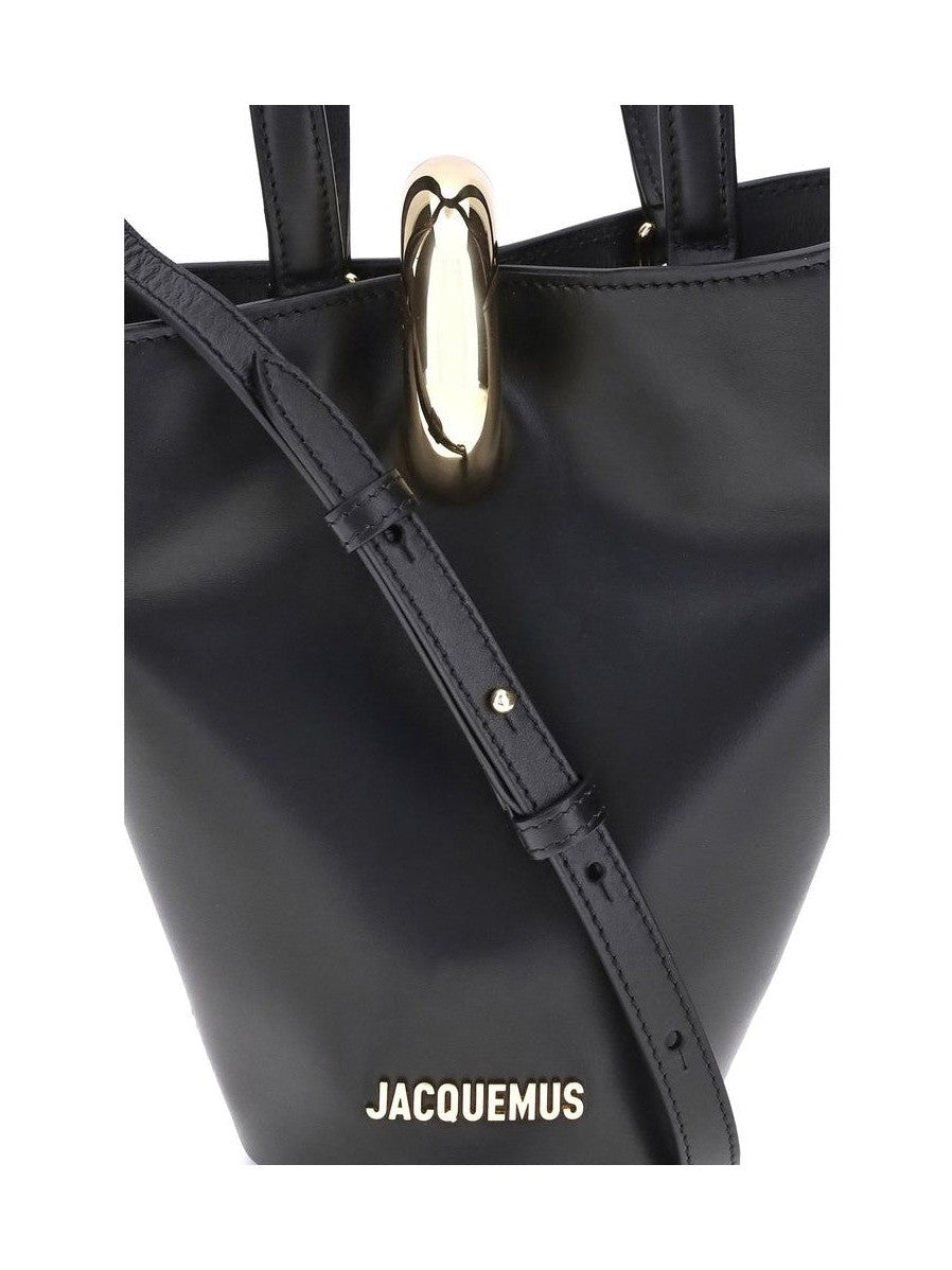 Jacquemus Black Calf Leather Bos Taurus Shoulder Bag