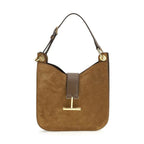 Tom Ford Brown Calf Leather Bos Taurus Shoulder Bag