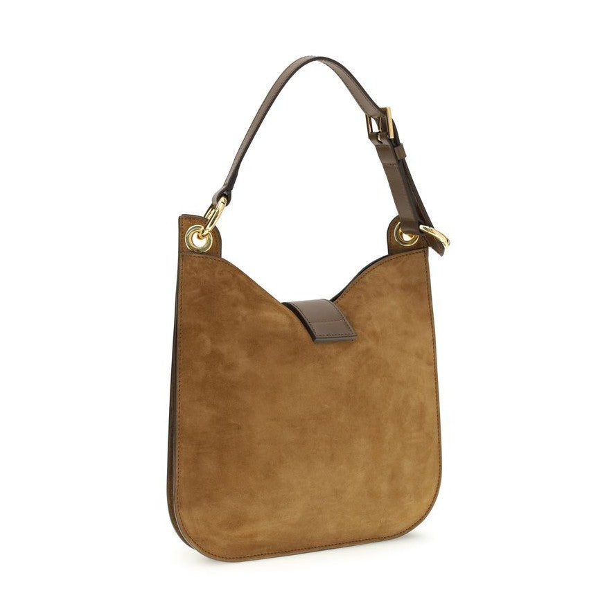 Tom Ford Brown Calf Leather Bos Taurus Shoulder Bag