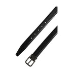 Dolce & Gabbana Men Black Classic Leather Metal Buckle Belt