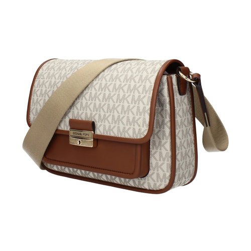 Beige Fabric Crossbody Bag