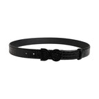 Dolce & Gabbana Men Black Exotic Leather Logo Buckle Belt