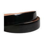 Dolce & Gabbana Men Black Classic Leather Metal Buckle Belt
