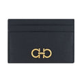 Ferragamo Black Calf Leather Bos Taurus Wallet