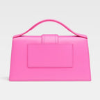 Jacquemus Neon Pink Leather Le Grand Bambino Handbag