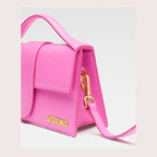 Jacquemus Neon Pink Leather Le Grand Bambino Handbag