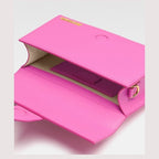 Jacquemus Neon Pink Leather Le Grand Bambino Handbag