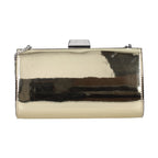Jimmy Choo Gold Leather Clutch Bag