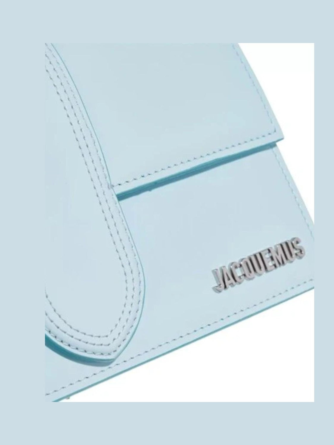 Jacquemus Pale blue Leather Le Grand Bambino Handbag