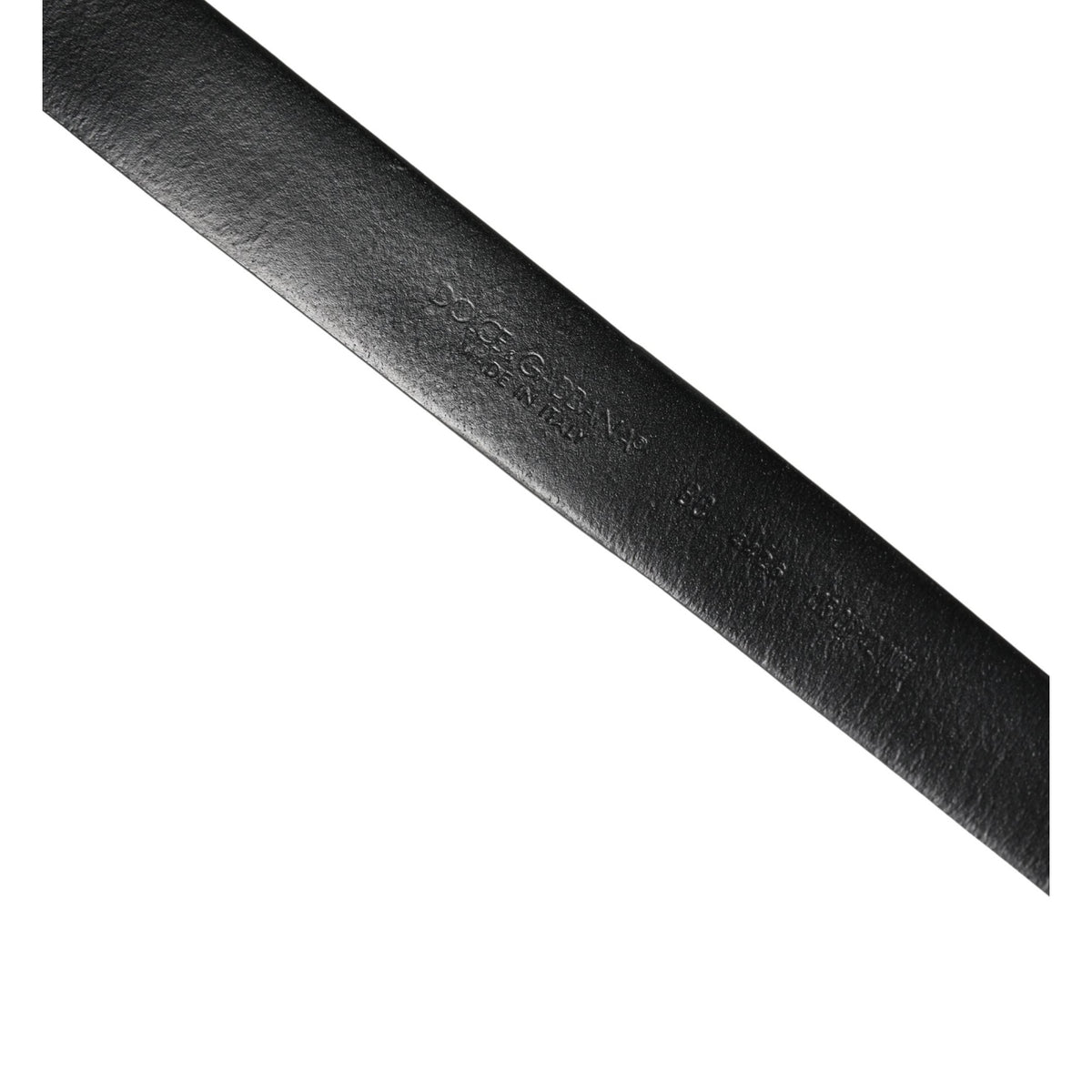 Men Black Calf Embellished Metal Buckle Belt