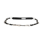 Dolce & Gabbana Black Leather Silver Chain Bag Accessory Shoulder Strap