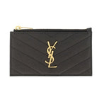 Saint Laurent Black Calf Leather Bos Taurus Wallet