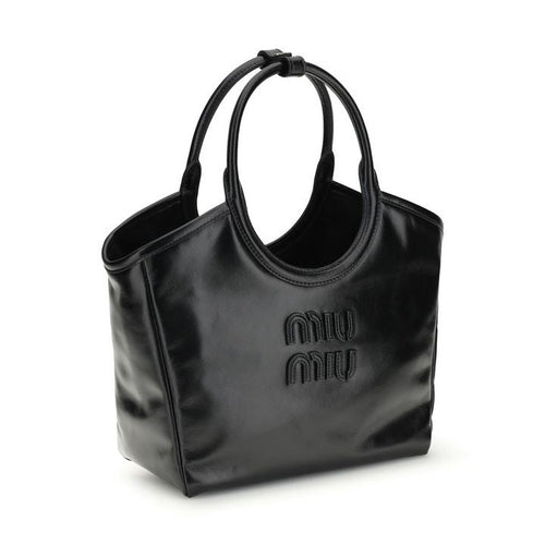 Miu Miu Black Calf Leather Bos Taurus Handbag