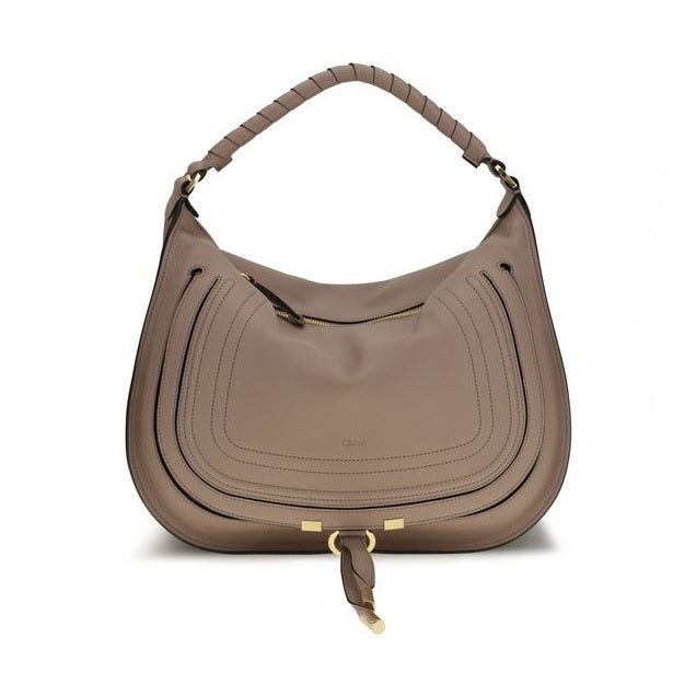 Chloé Beige Calf Leather Bos Taurus Shoulder Bag