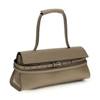 Moschino Beige Calf Leather Bos Taurus Shoulder Bag