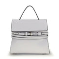 Moschino White Calf Leather Bos Taurus Handbag