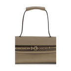Moschino Beige Calf Leather Bos Taurus Shoulder Bag
