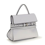 Moschino White Calf Leather Bos Taurus Handbag